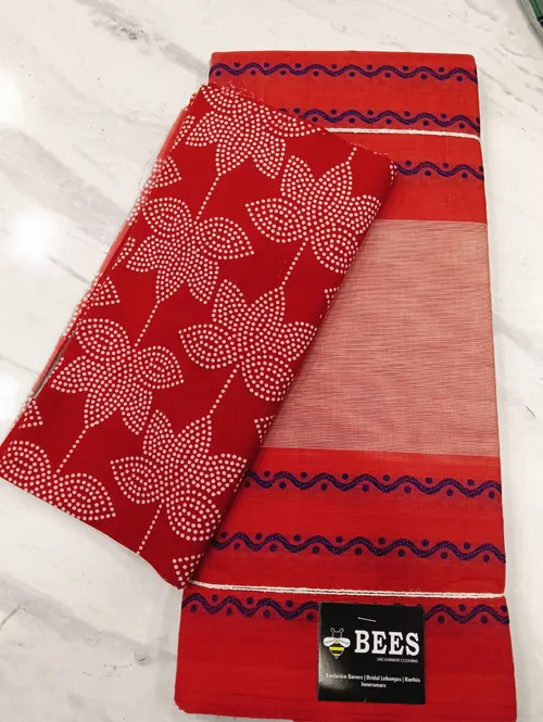 Chettinadu Cotton A02107 (Red Blue)